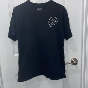Champion Black with Spiraled Logo Back Tee